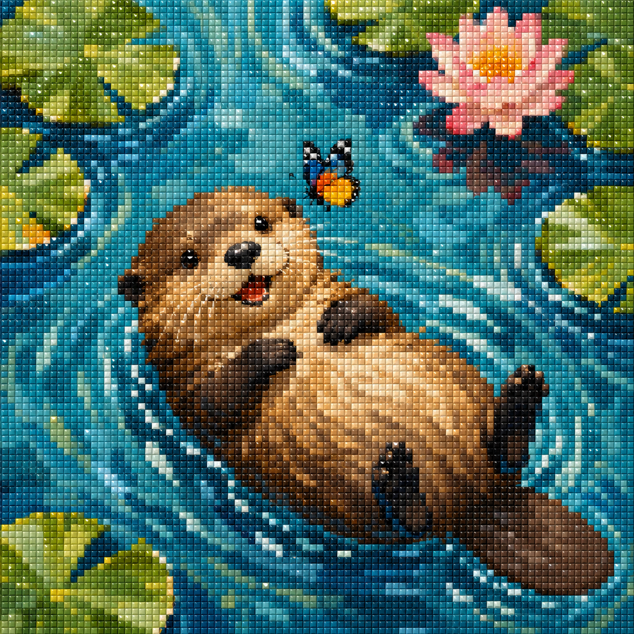 Lily Pad Lounger- Diamond Art Kit (50x50cm, Square Drill)