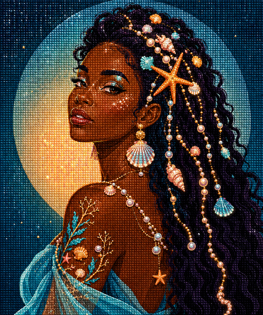 Seafoam Empress – Diamond Art Kit (50x60cm, Square Drill)