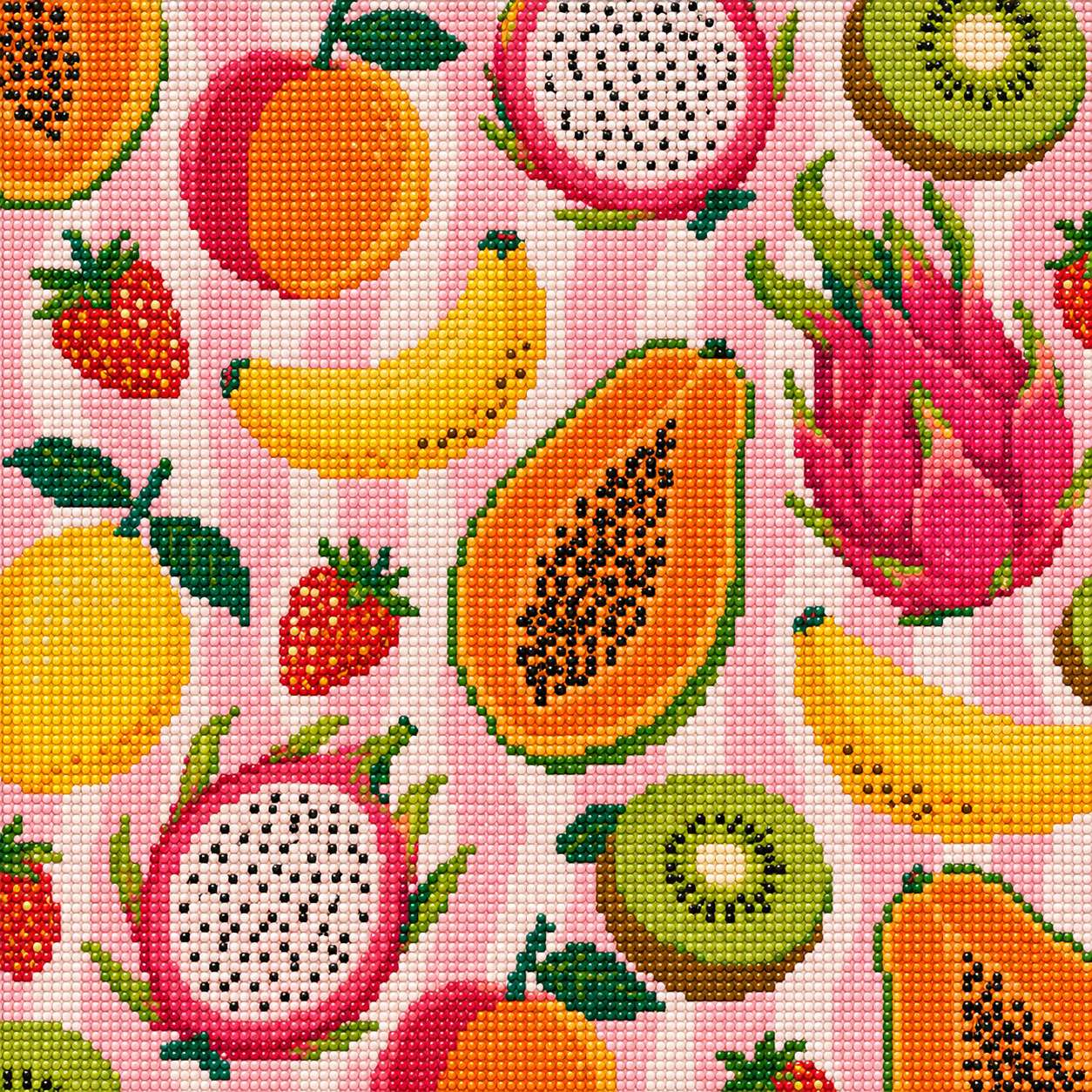 Tropical Punch- Diamond Art Kit (40x40cm, Round Drill)