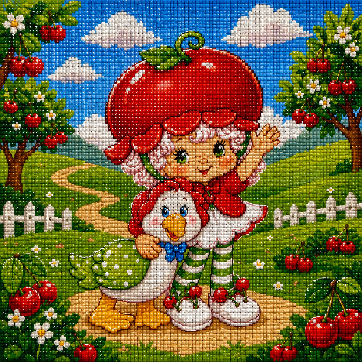 Cherry Cake Cutie- Diamond Art Kit (50x50cm, Square Drill)