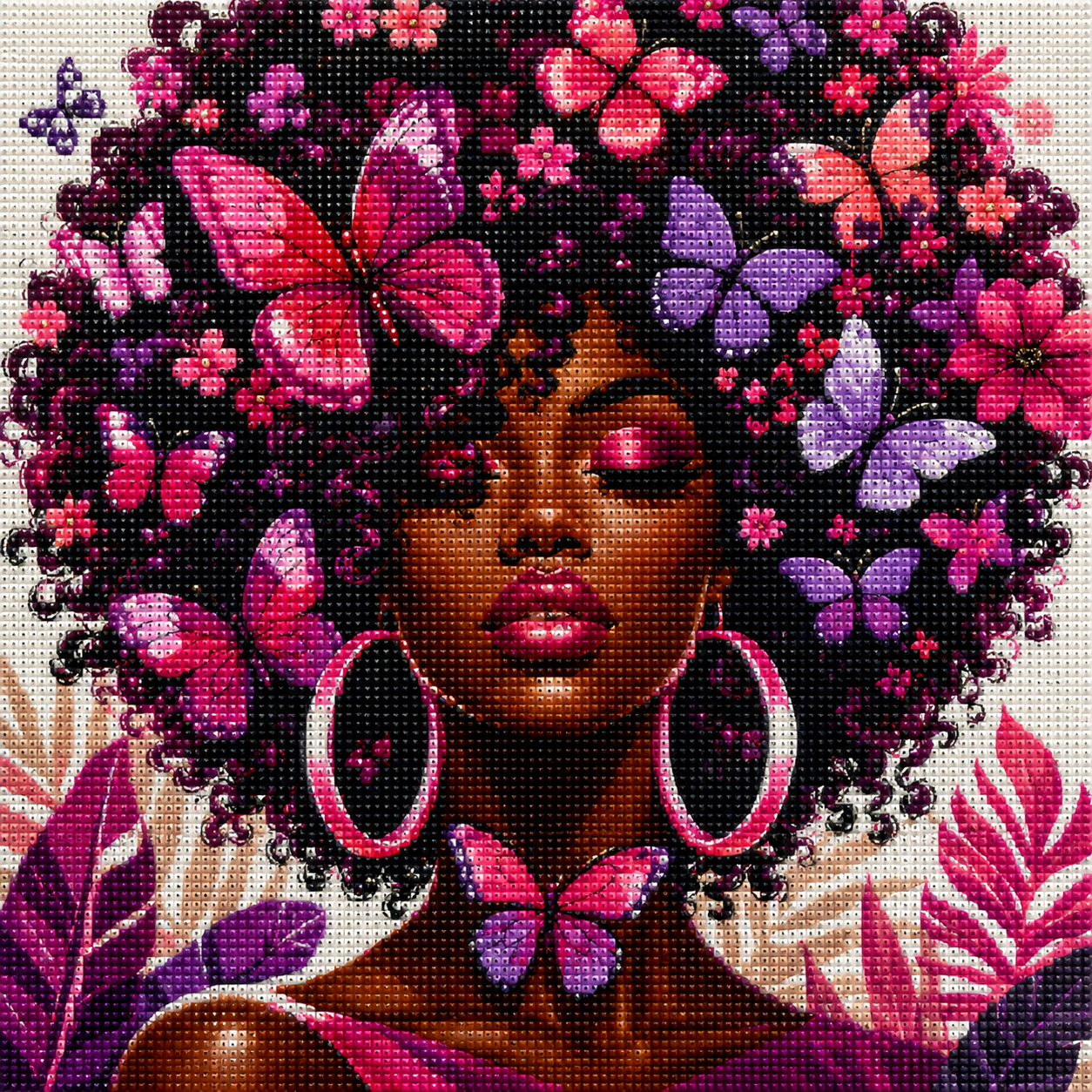 Flutter & Flourish- Diamond Art Kit (50x50cm, Square Drill)