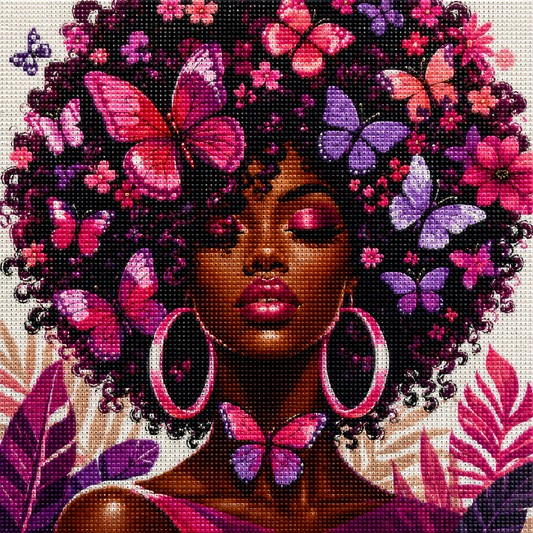 Flutter & Flourish- Diamond Art Kit (50x50cm, Square Drill)