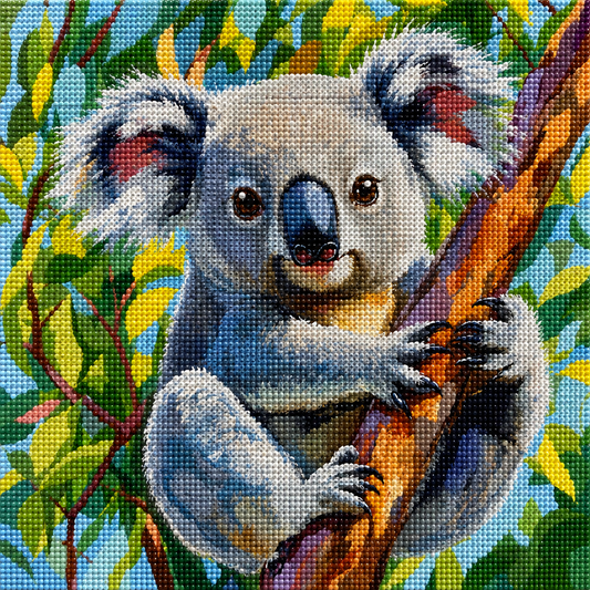 Koala Cuddles- Diamond Art Kit (50x50cm, Round Drill)