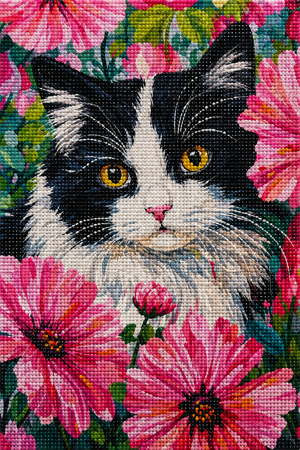 Flower Patch Friend- Diamond Art Kit (40x60cm, Round Drill)
