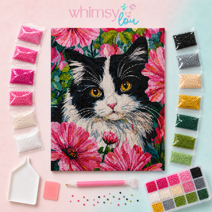 Flower Patch Friend- Diamond Art Kit (40x60cm, Round Drill)