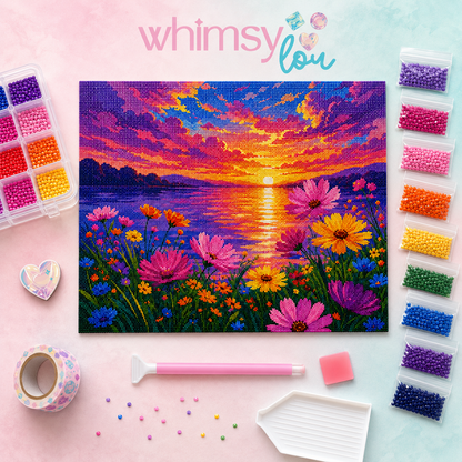 Sunset Cove- Diamond Art Kit (50x40cm, Square Drill)