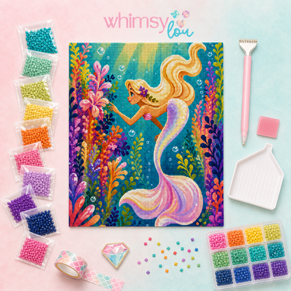 Sunlit Sea Mermaid- Diamond Art Kit (50x60cm, Square Drill)