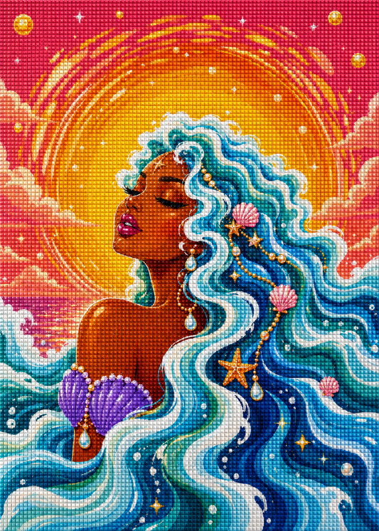 Tidewater Goddess- Diamond Art Kit (50x70cm, Square Drill)