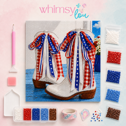 Liberty Belle Boots- Diamond Art Kit (40x50cm, Square Drill)