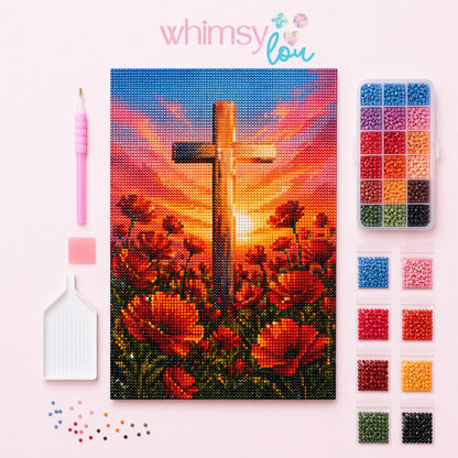 Light of the Cross- Diamond Art Kit (40x60cm, Round Drill)