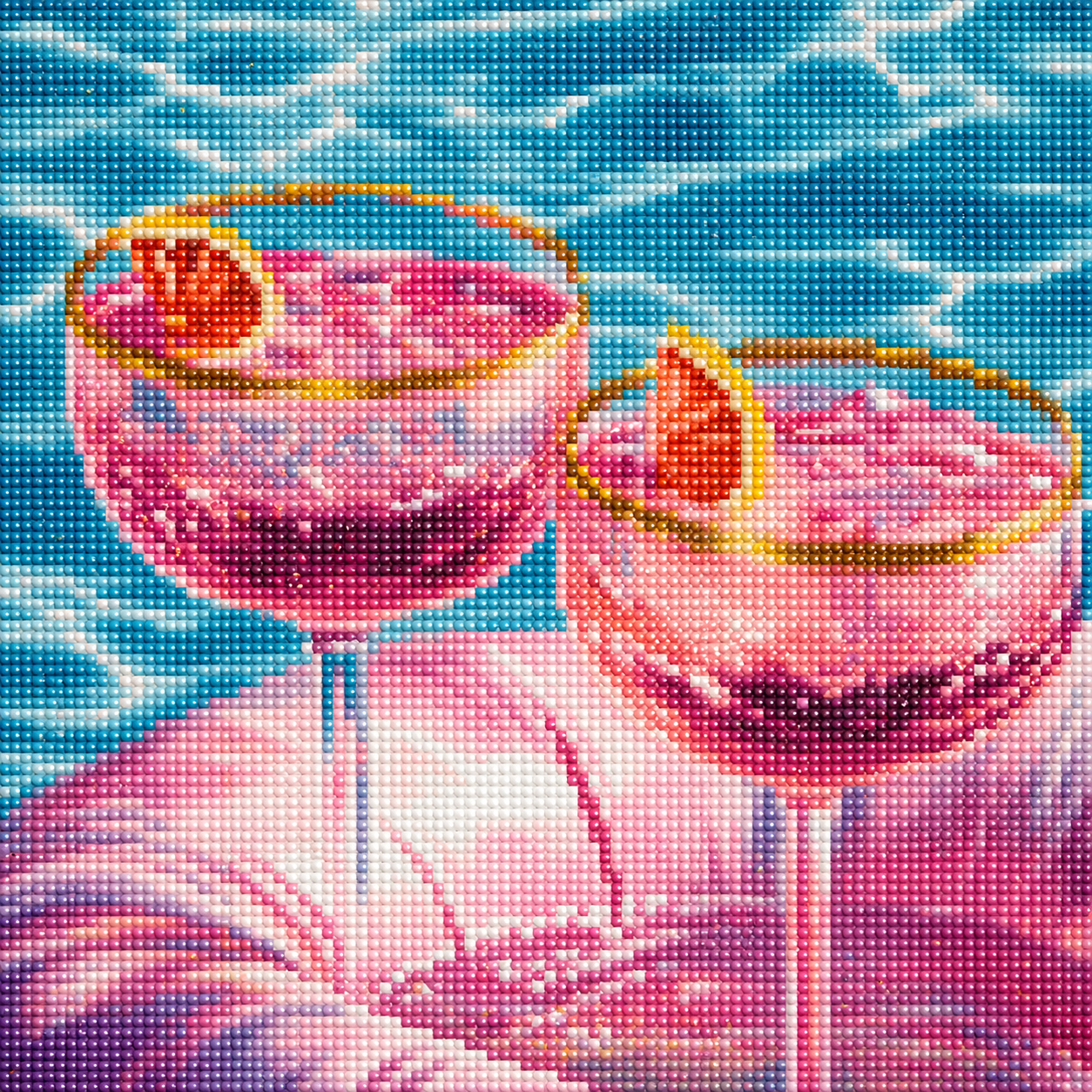 Summer Rosé Splash- Diamond Art Kit (40x40cm, Square Drill)