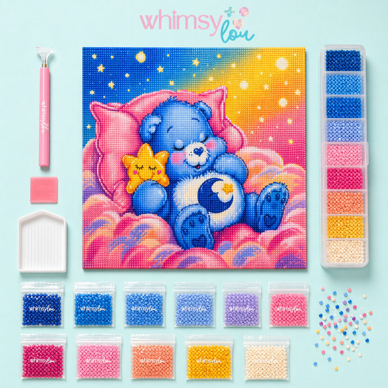 Cloud Nine Cuddles- Diamond Art Kit (50x50cm, Round Drill)