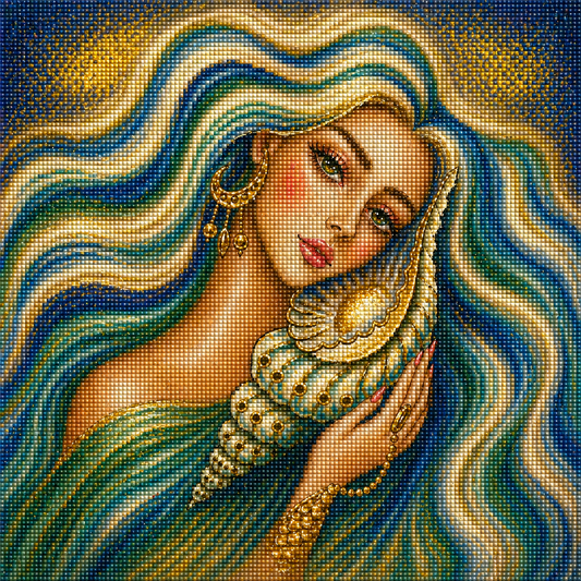 Queen of the Sea- Diamond Art Kit (50x50cm, Square Drill)