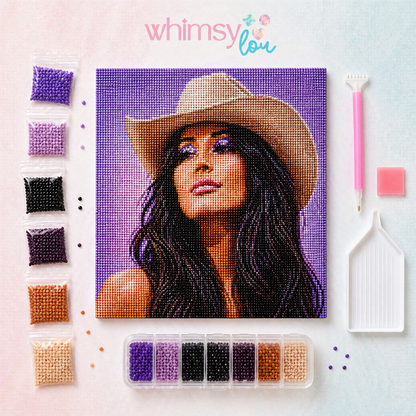 Cosmic Cowgirl- Diamond Art Kit (50x50cm, Square Drill)
