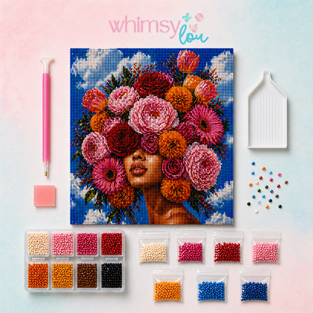 Crowned in Color- Diamond Art Kit (50x60cm, Square Drill)