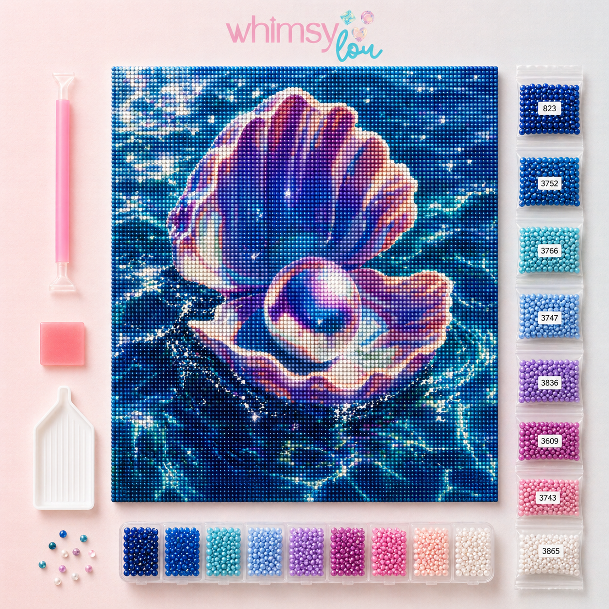 Ocean Treasure- Diamond Art Kit (40x40cm, Round Drill)