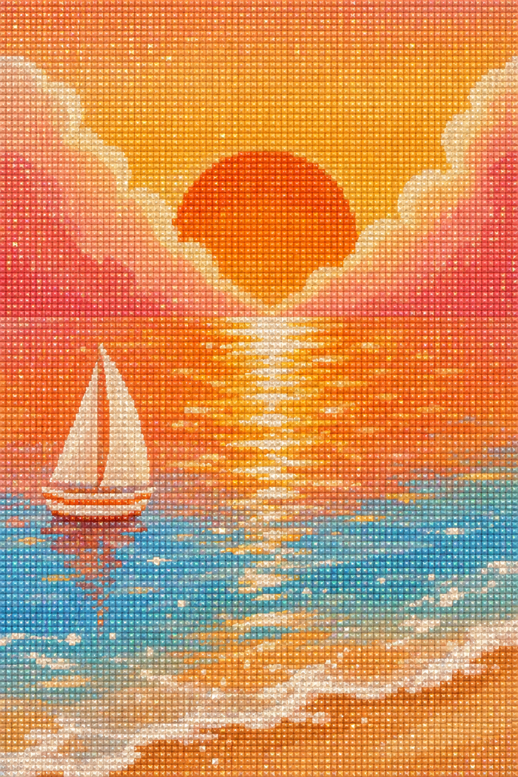 Sunkissed Voyage- Diamond Art Kit (40x60cm, 100% Whimsy Dust Square Drill)