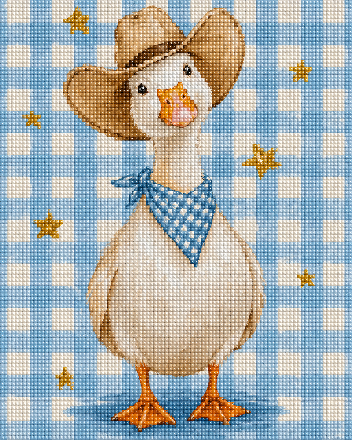 Country Duckling- Diamond Art Kit (40x50cm, Square Drill)