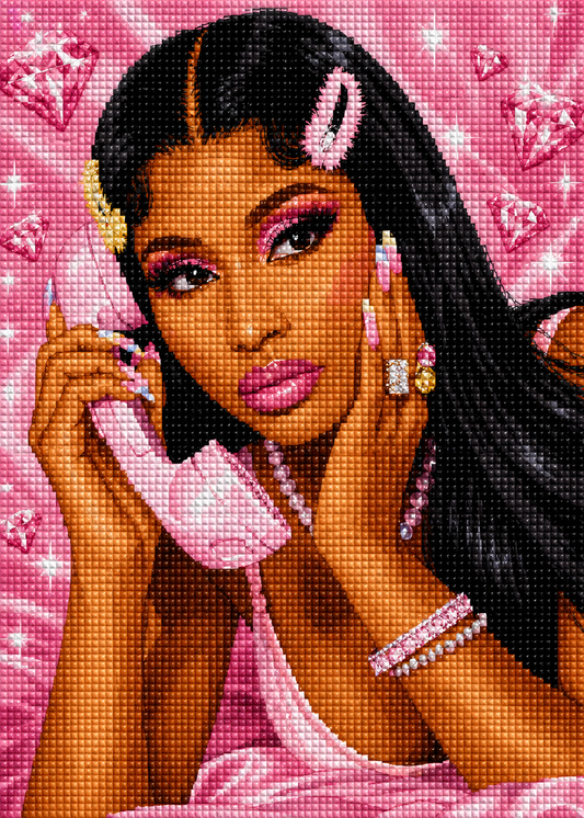 Barbz on the Line- Diamond Art Kit (50x70cm, Square Drill)