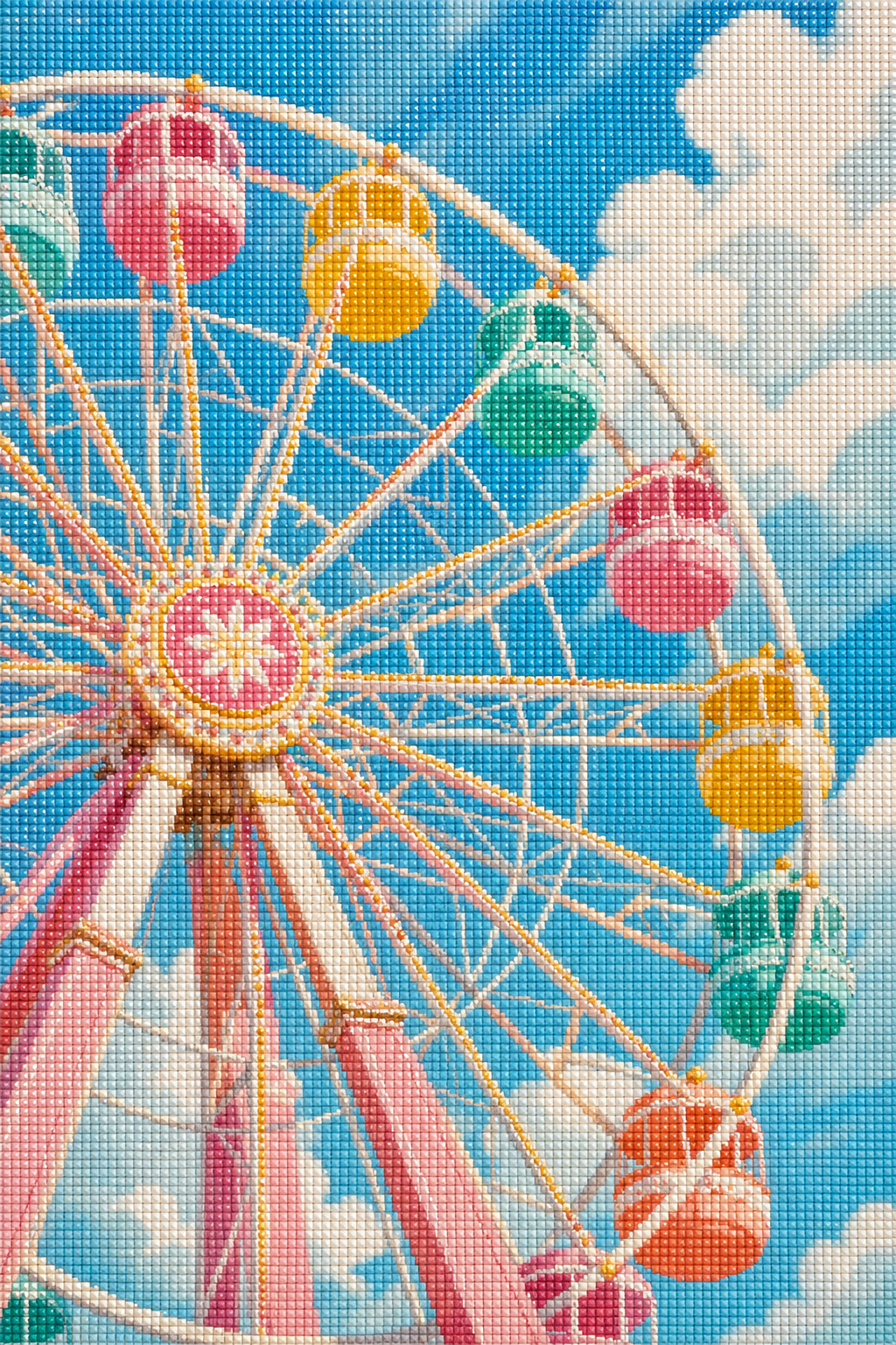 Ferris Wheel Wonder- Diamond Art Kit (40x60cm, Square Drill)