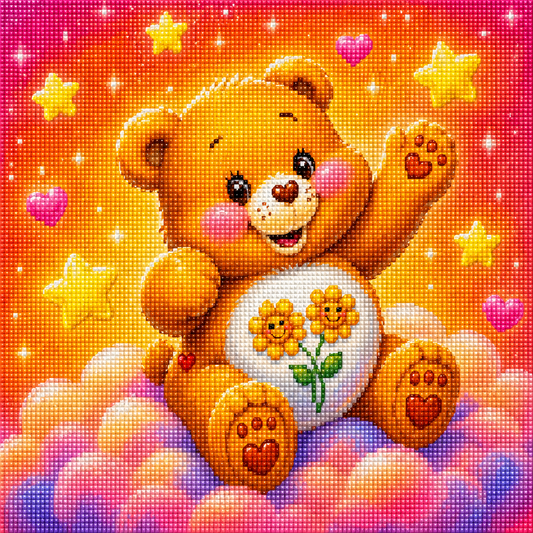 Forever Friend Bear- Diamond Art Kit (50x50cm, Square Drill)