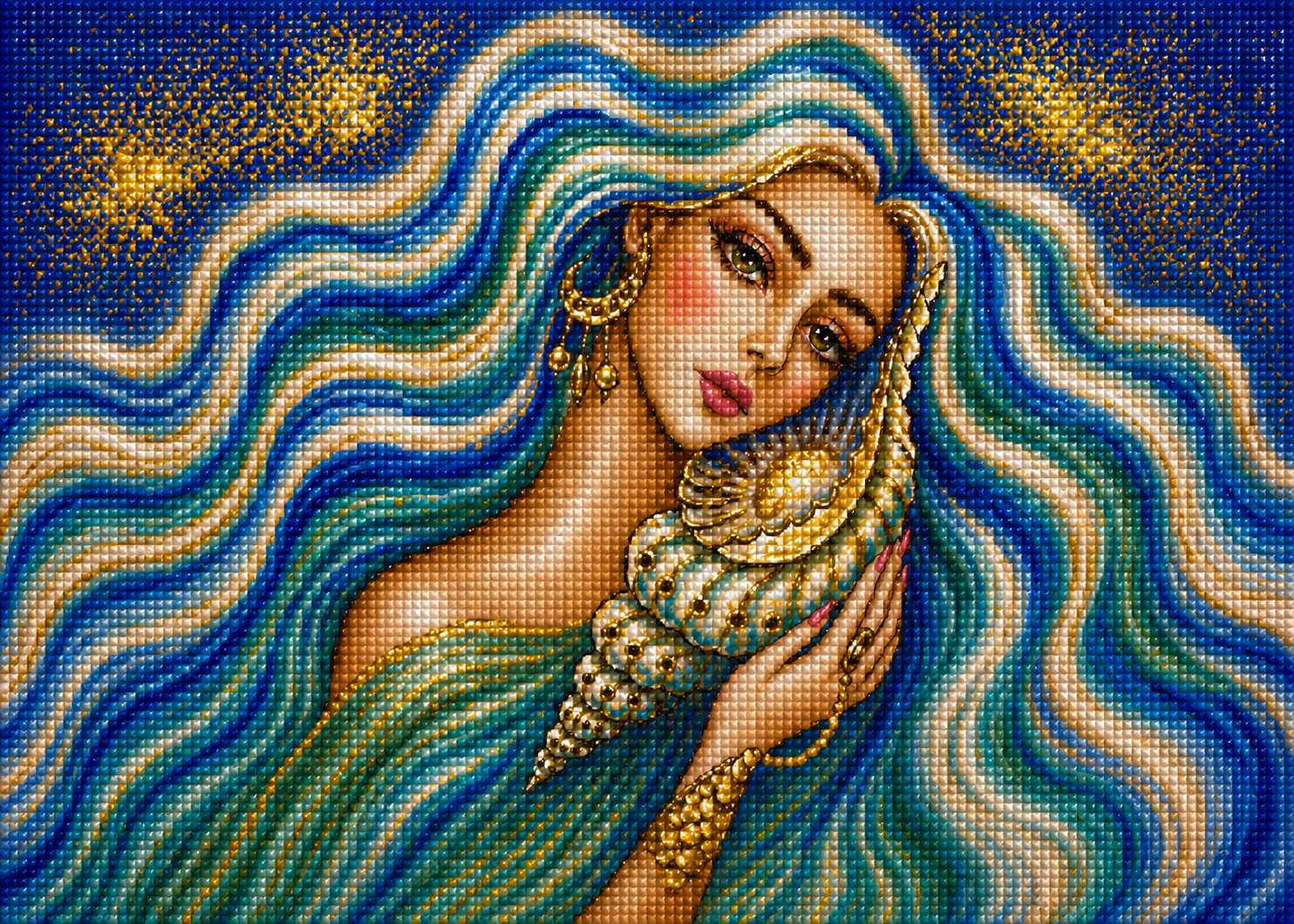 Queen of the Sea- Diamond Art Kit (70x50cm, Square Drill)