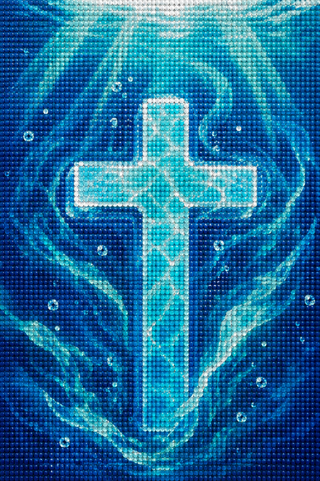 Cross of Living Water- Diamond Art Kit (40x60cm, Round Drill)