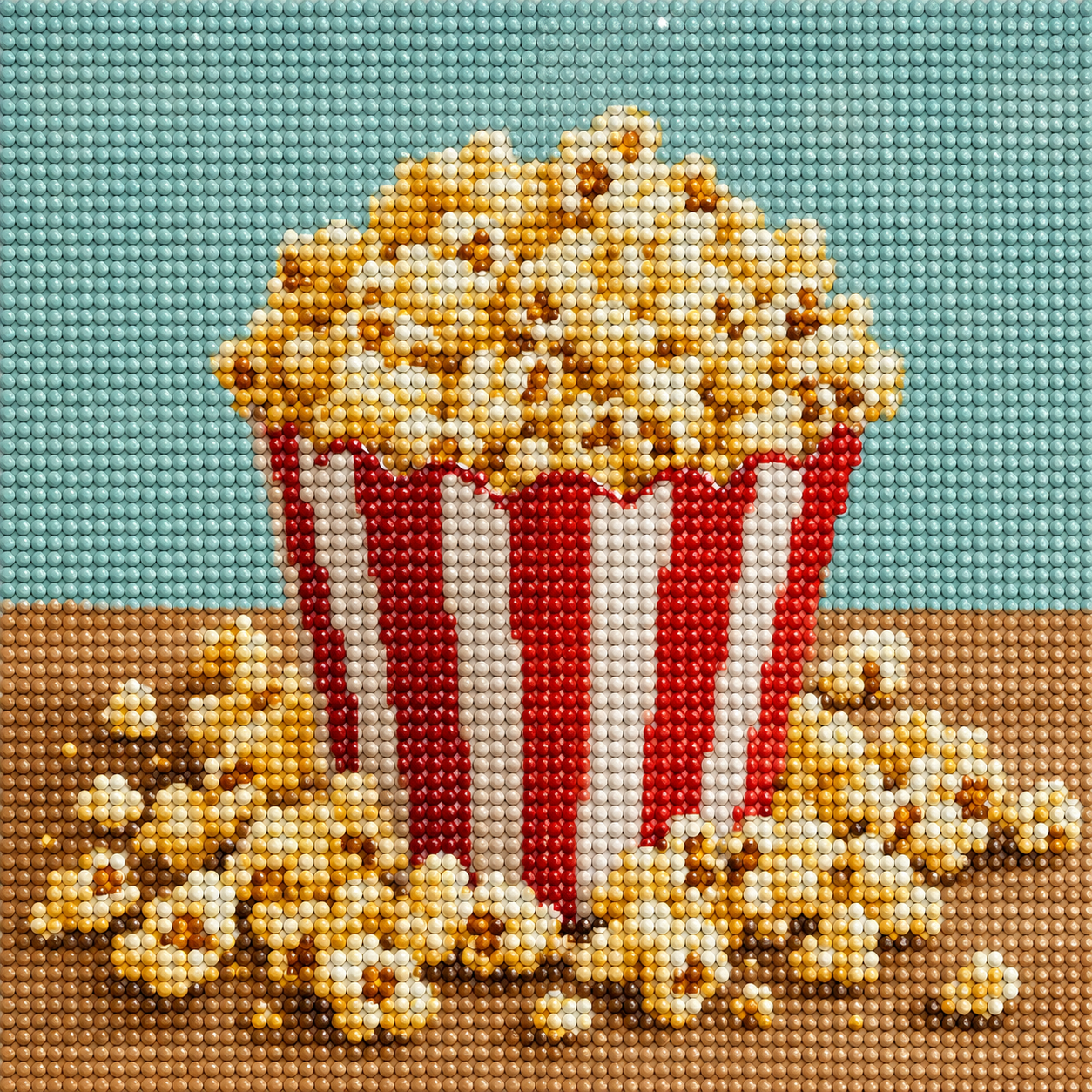 Buttered Popcorn- Diamond Art Kit (40x40cm, Round Drill)