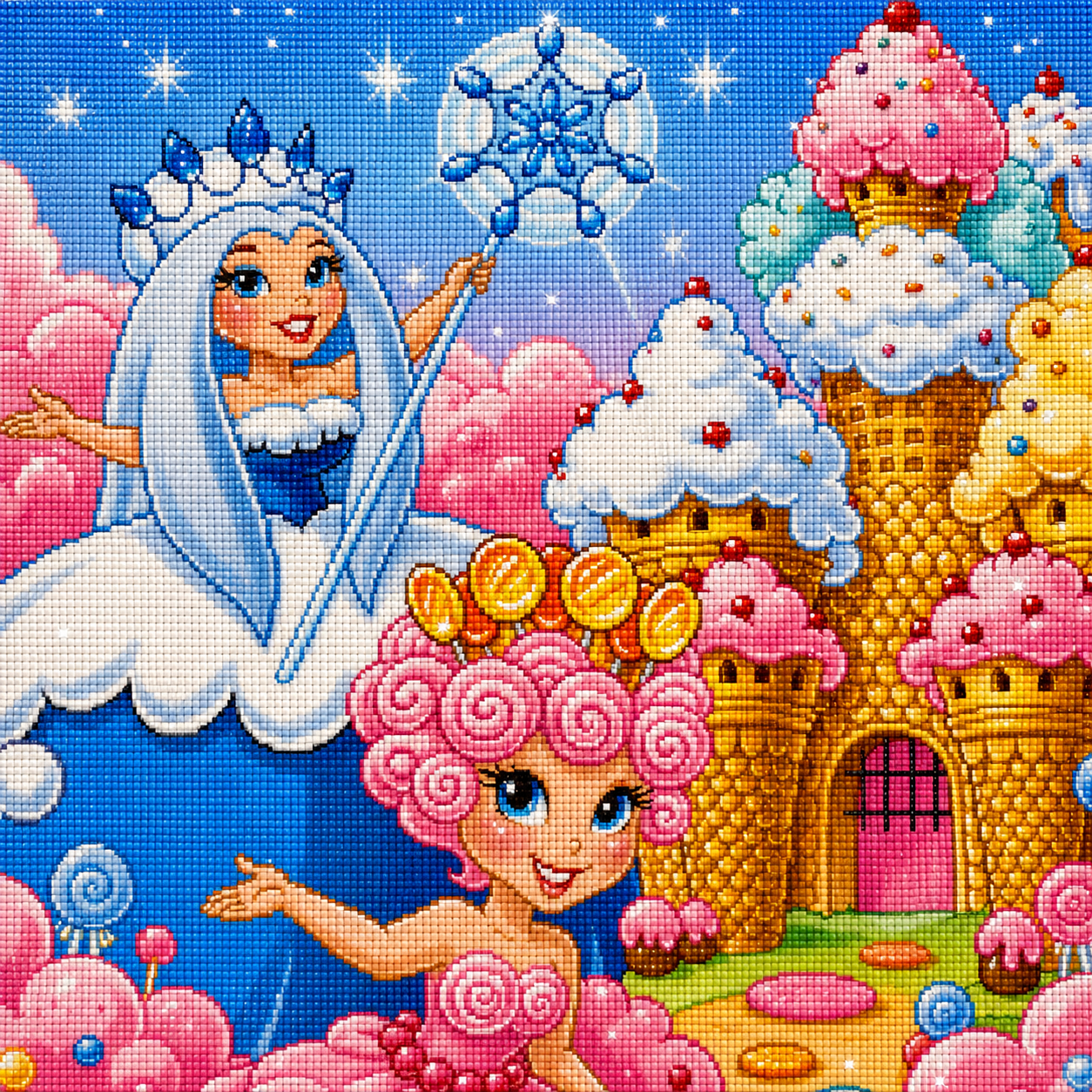 Queens of Candy Castle- Diamond Art Kit (50x50cm, Square Drill)