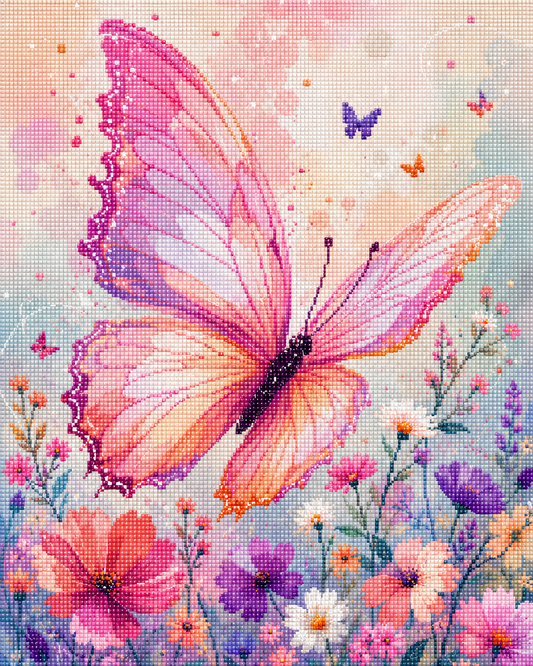 Petals, Wings & Pretty Things- Diamond Art Kit (40x50cm, Square Drill)