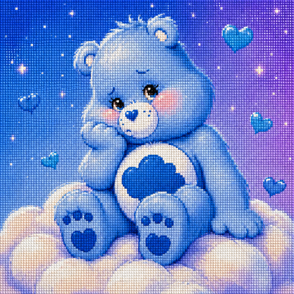 Raincloud Bear- Diamond Art Kit (50x50cm, Square Drill)