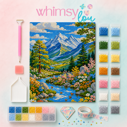 Alpine Bloom- Diamond Art Kit (40x60cm, Square Drill)