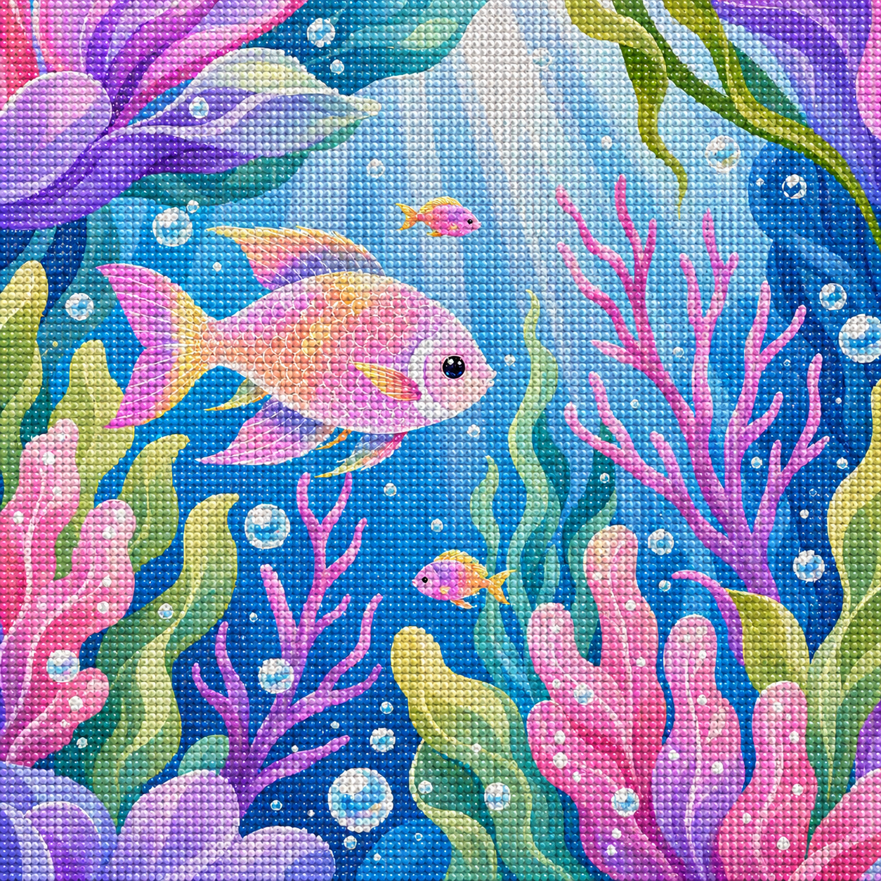 Rainbow Reef- Diamond Art Kit (40x40cm, Round Drill)