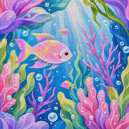 Rainbow Reef- Diamond Art Kit (40x40cm, Round Drill)