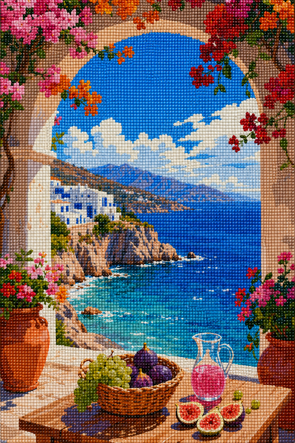 Fig & Sea Breeze- Diamond Art Kit (40x60cm, Round Drill)