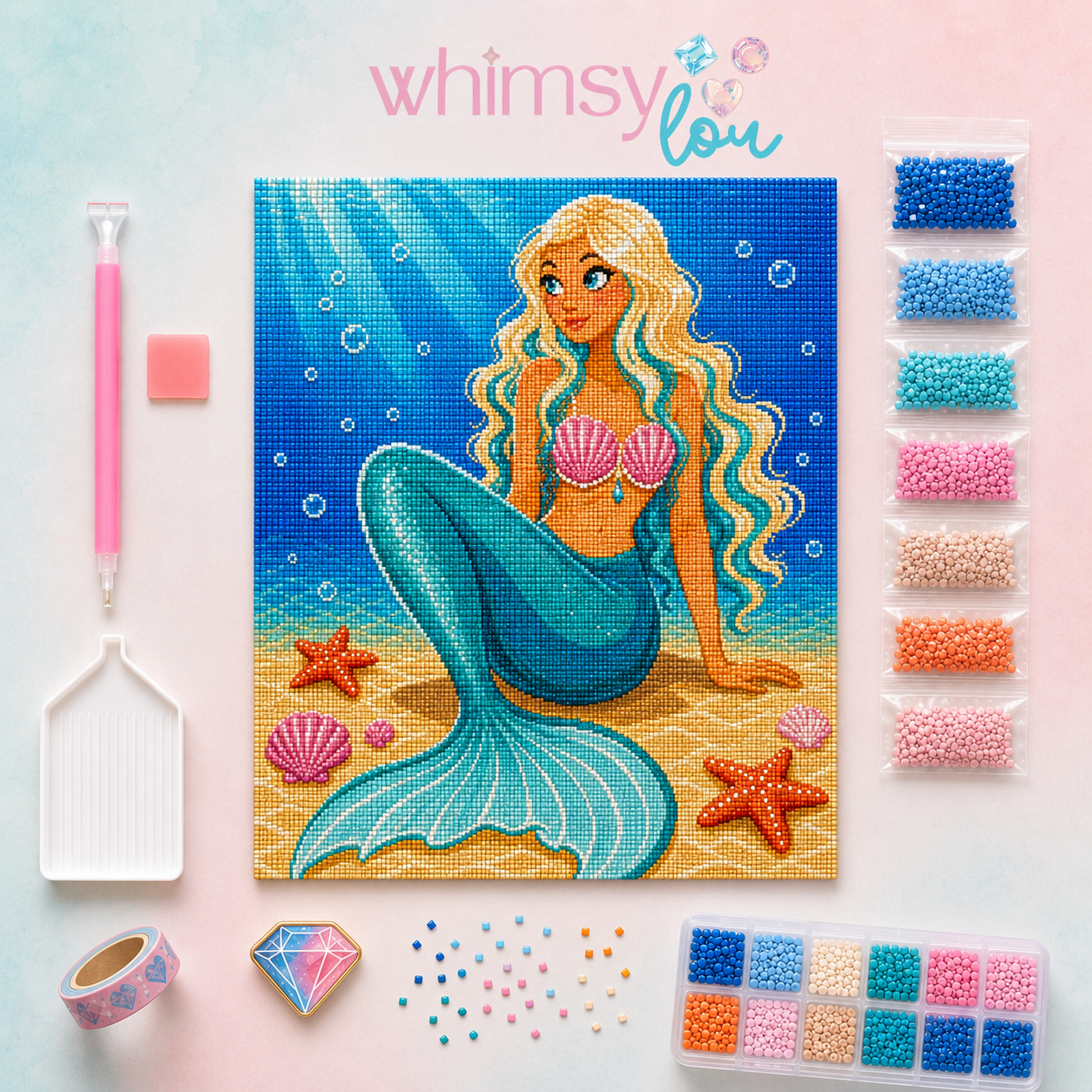 Laguna Mermaid – Diamond Art Kit (50x60cm, Square Drill)
