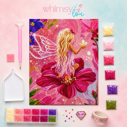Flowerlight Fairy- Diamond Art Kit (40x50cm, Square Drill)