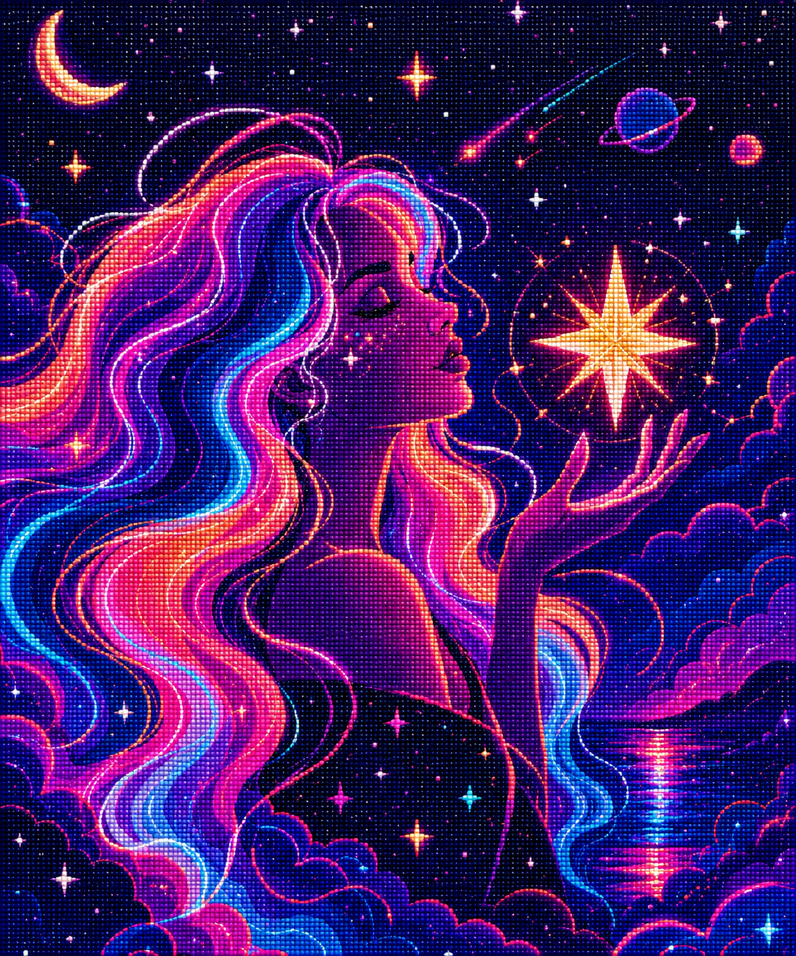 Galaxy Girl – Diamond Art Kit (50x60cm, Square Drill)
