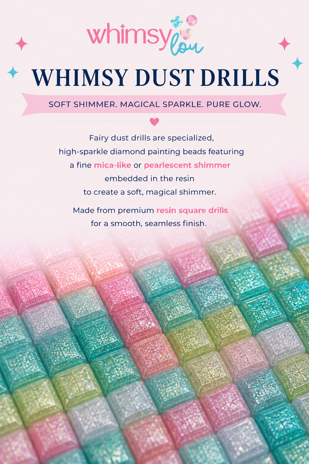 Cosmic Cotton Candy- Diamond Art Kit (40x50cm, 100% Whimsy Dust Square Drill)