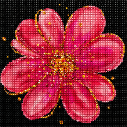 Crystal Petals- Diamond Art Kit (50x50cm, 100% Crystal Square Drill)