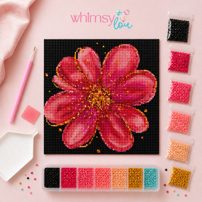 Crystal Petals- Diamond Art Kit (50x50cm, 100% Crystal Square Drill)