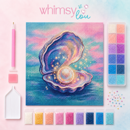 Luminous Pearl- Diamond Art Kit (40x40cm, 100% Whimsy Dust Square Drill)