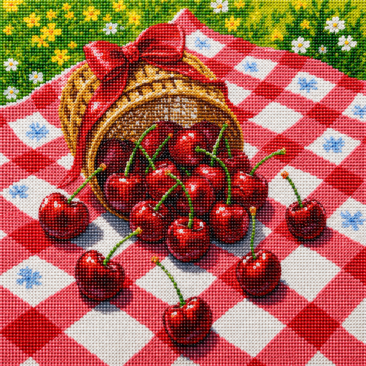 Heartland Cherries- Diamond Art Kit (40x40cm, Round Drill)