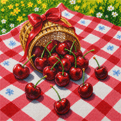 Heartland Cherries- Diamond Art Kit (40x40cm, Round Drill)