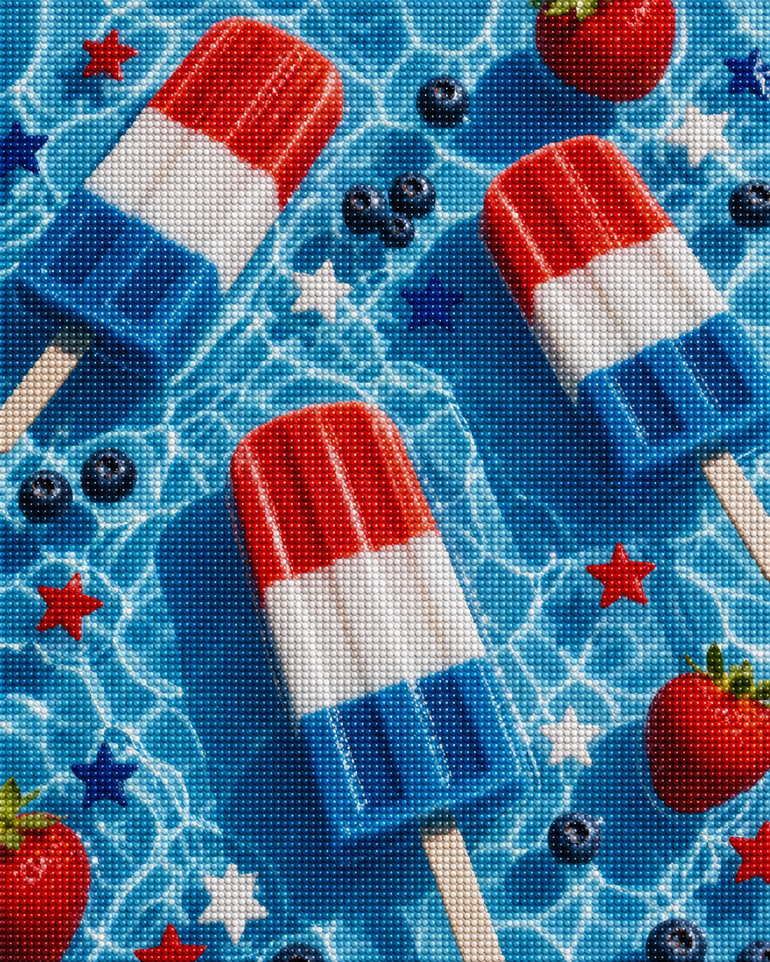 Star-Spangled Sweets- Diamond Art Kit (40x50cm, Square Drill)