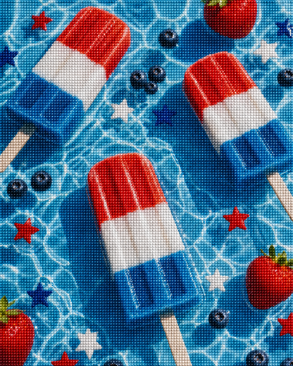 Star-Spangled Sweets- Diamond Art Kit (40x50cm, Square Drill)