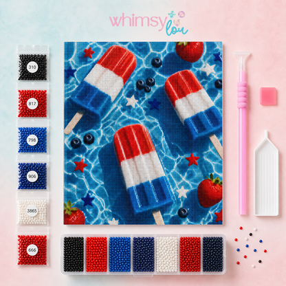 Star-Spangled Sweets- Diamond Art Kit (40x50cm, Square Drill)