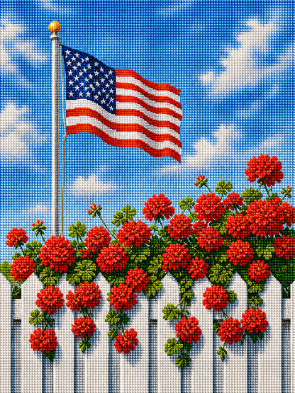 Liberty Garden View- Diamond Art Kit (40x50cm, Square Drill)