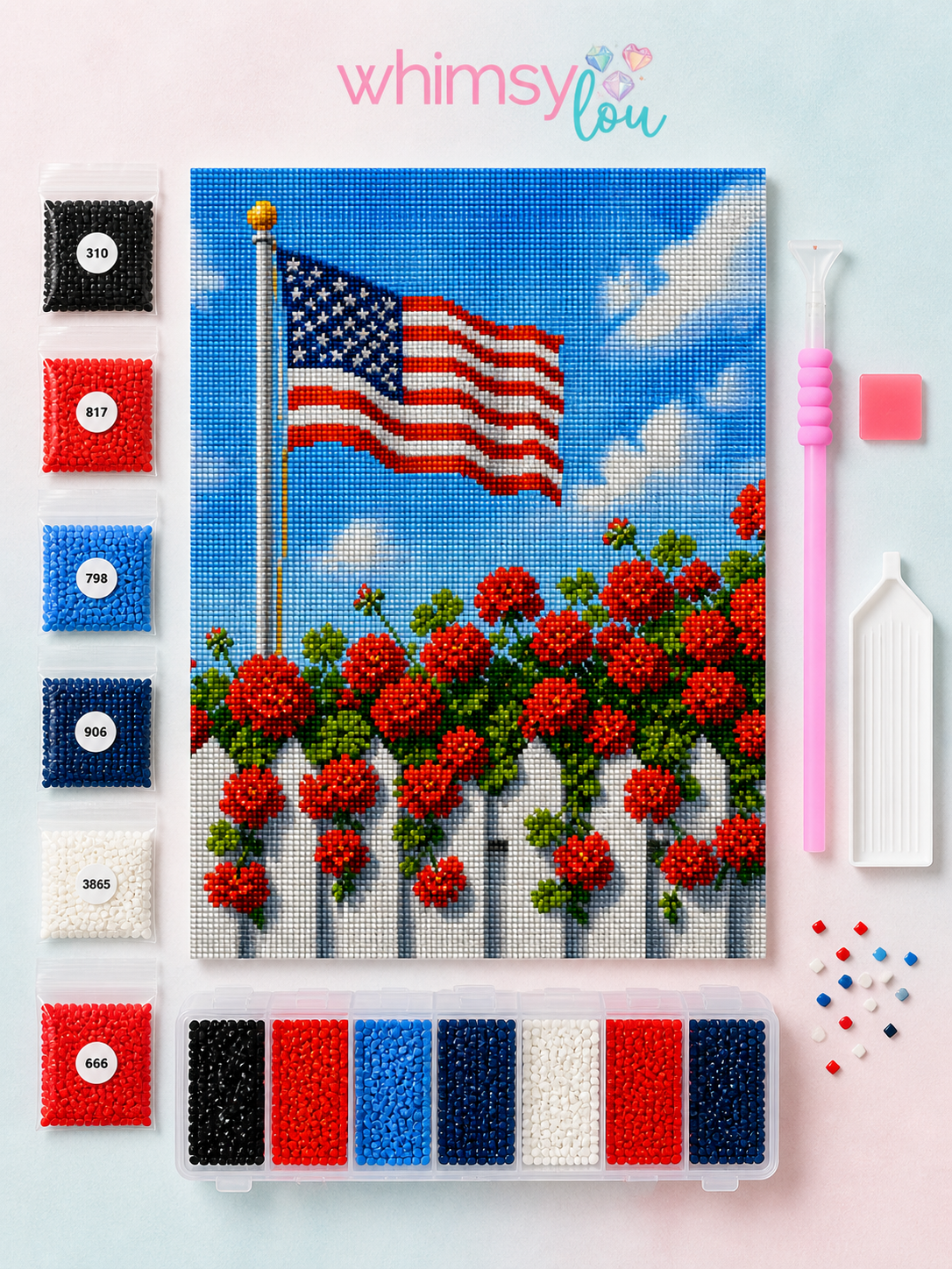 Liberty Garden View- Diamond Art Kit (40x50cm, Square Drill)