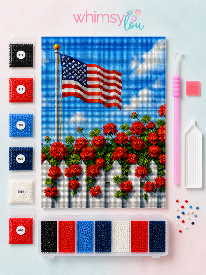 Liberty Garden View- Diamond Art Kit (40x50cm, Square Drill)